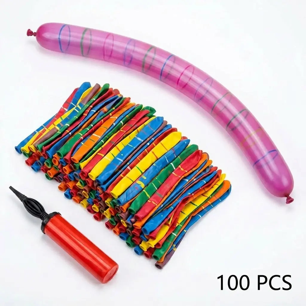 50/100-Pack Rocket Balloon Set, Balloon Party Supplies with Aerodynamic Tip, Easy-Filling Pump, Reusable No-Refill Design for Outdoor & Indoor Fun, Kids Stuff, Toys for Boys, Gifts for Kids, Mother'S Day Gift Option
