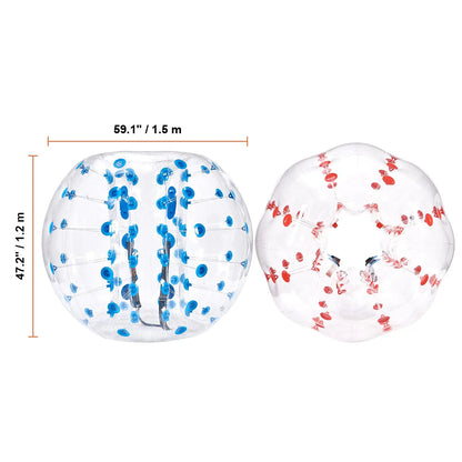 【Dealsforyoudays】Vevor Inflatable Bumper Balls 2-Pack, 5FT/1.5M Body Sumo Zorb Balls for Teen & Adult, 0.8Mm Thick PVC Human Hamster Bubble Balls for Outdoor Team Gaming Play, Bumper Bopper Toys for Garden, Yard, Park