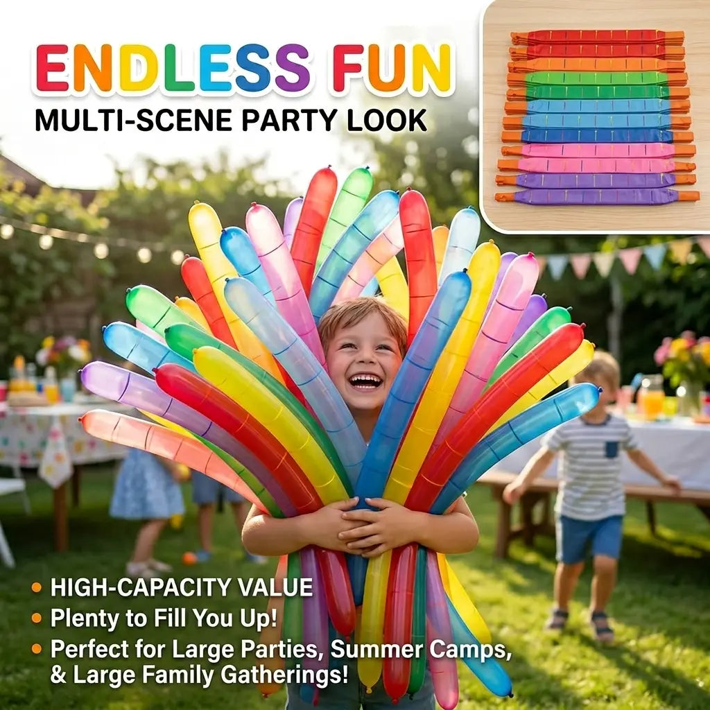 50/100-Pack Rocket Balloon Set, Balloon Party Supplies with Aerodynamic Tip, Easy-Filling Pump, Reusable No-Refill Design for Outdoor & Indoor Fun, Kids Stuff, Toys for Boys, Gifts for Kids, Mother'S Day Gift Option
