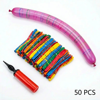 50/100-Pack Rocket Balloon Set, Balloon Party Supplies with Aerodynamic Tip, Easy-Filling Pump, Reusable No-Refill Design for Outdoor & Indoor Fun, Kids Stuff, Toys for Boys, Gifts for Kids, Mother'S Day Gift Option